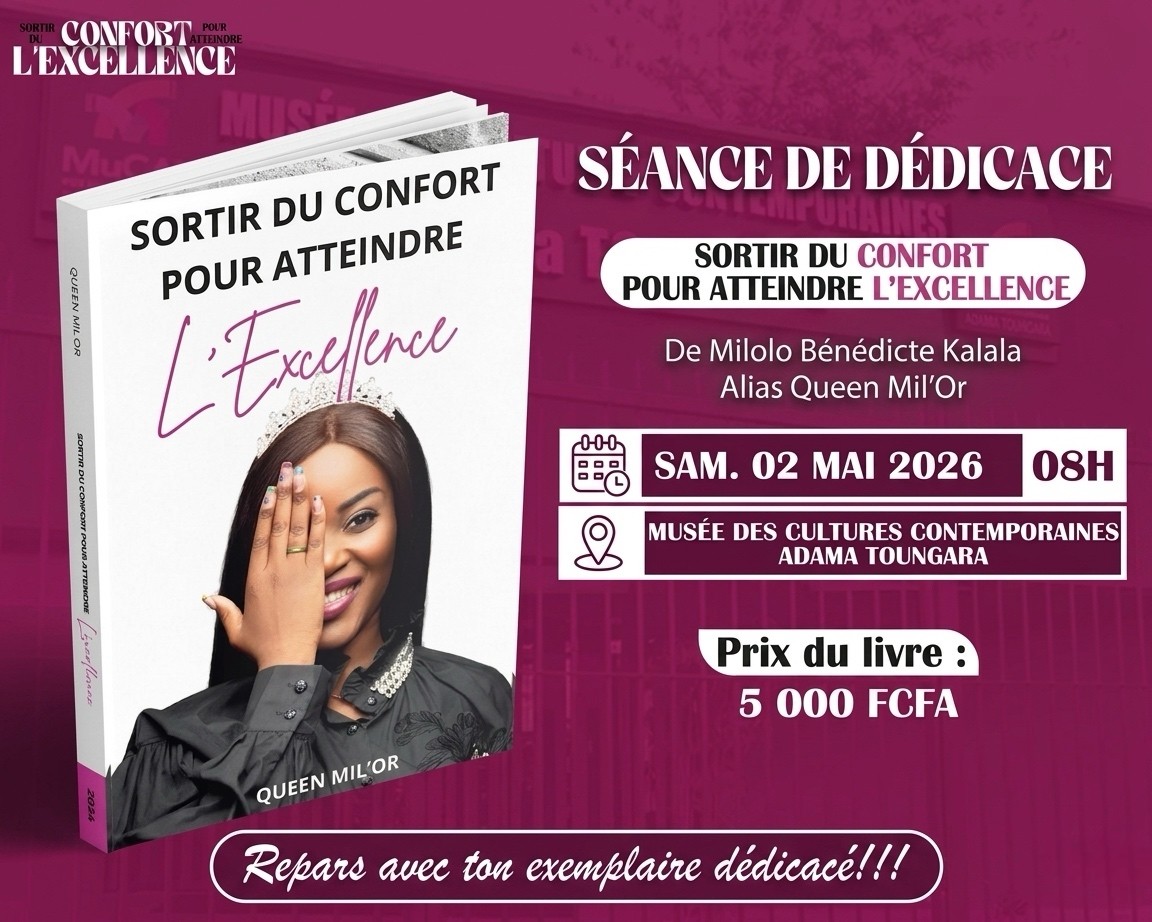 Séance de dédicace — Queen Mil'Or, formation femmes d'Abobo
